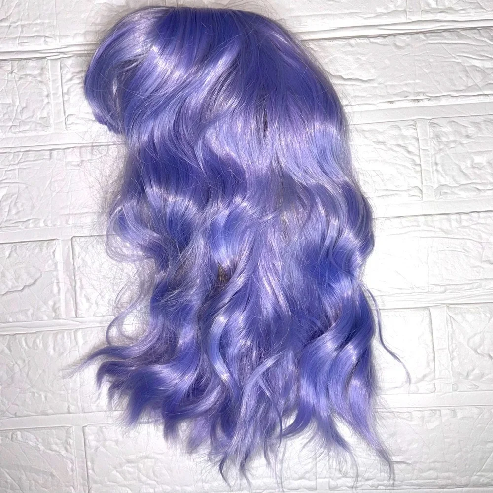New Purple Bang w/ Waves Wig
